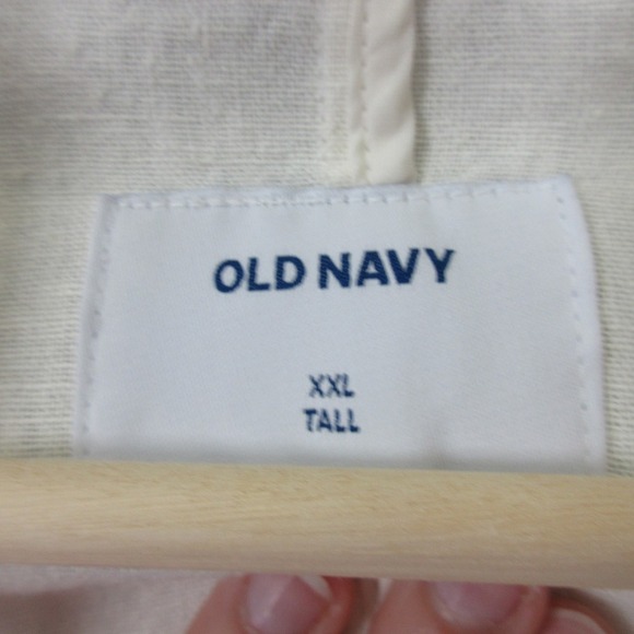 Old Navy Oversized Blazer Women XXL Ivory Linen Coastal Grandma Beach Casual 512 - Picture 3 of 12